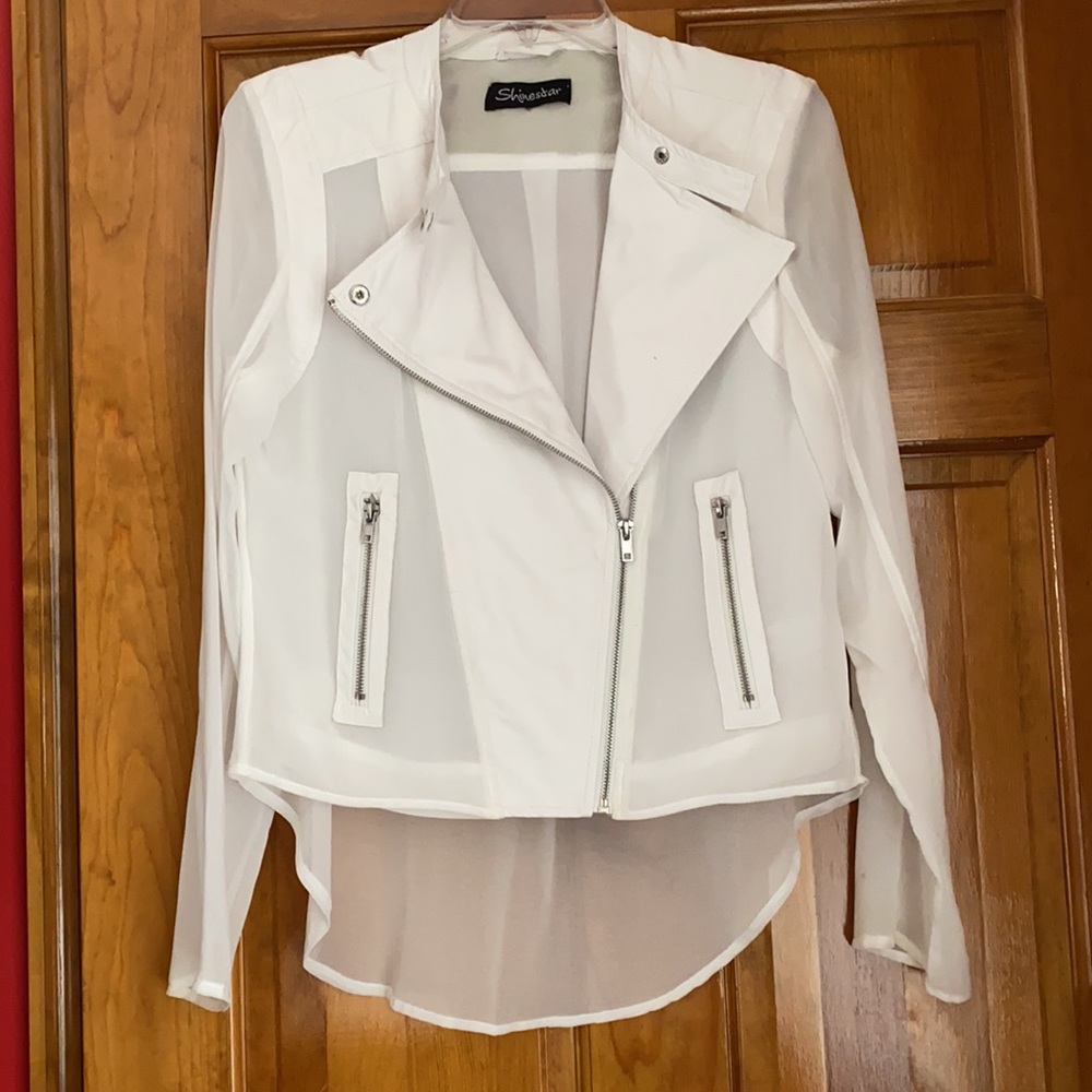 Mesh/ Leather hybrid jacket